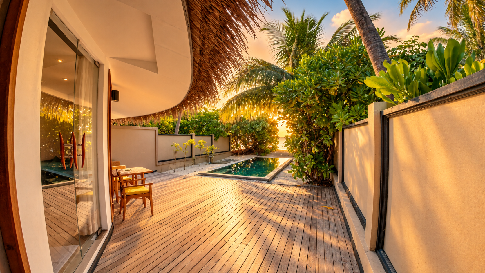 Velavaru Sunset Beachfront Infinity Pool Villa 1
